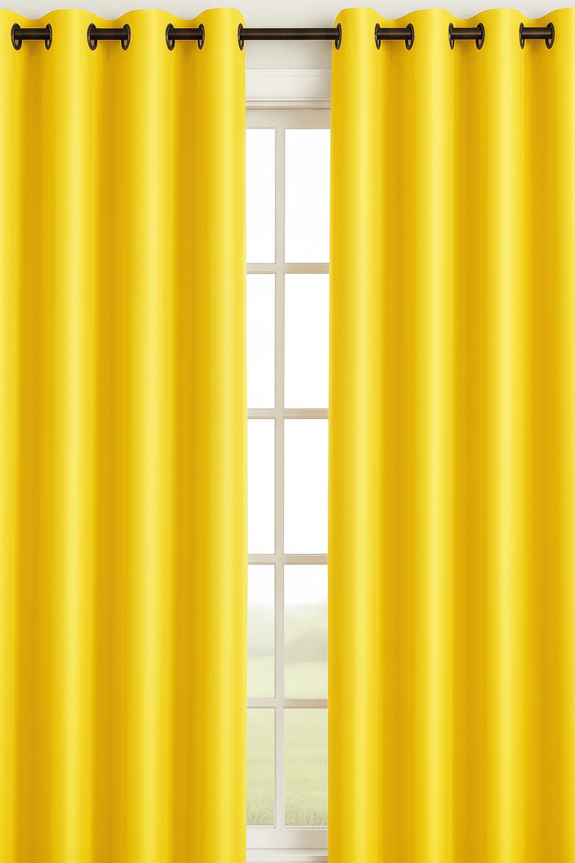 PEYTON YELLOW  Solid Black out  Grommet Panel