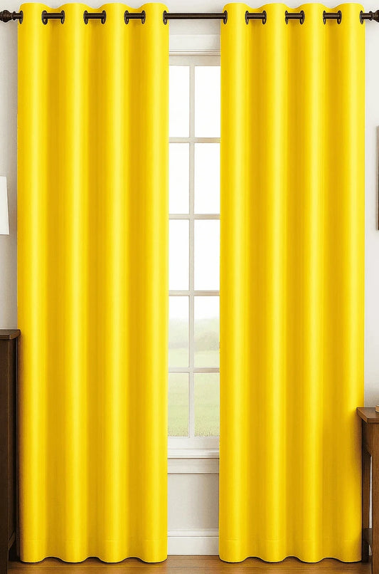 PEYTON YELLOW  Solid Black out  Grommet Panel