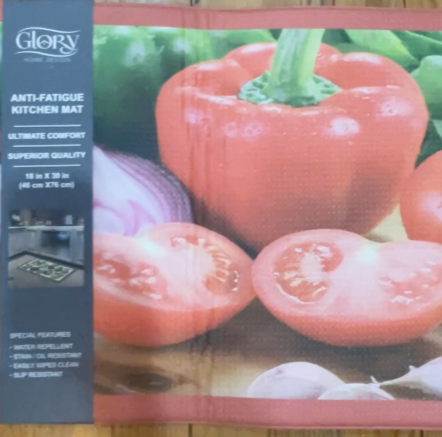 Kitchen Rug Mat  Oil & Slip Resistant/ Water Repellent 18 x 30 TOMATO
