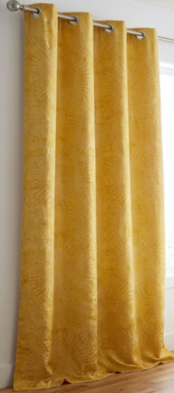 DANIELLE  Pattern Panel Curtain Grommet  Pattern Sunflower Golden Yellow