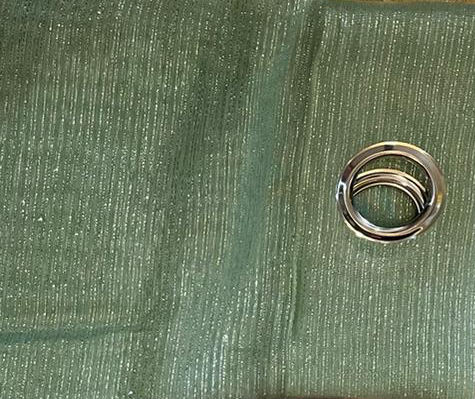 Metallic Sheer Shimmering Lurex Sheer Grommet Window Panel, 54 x 90 GREEN