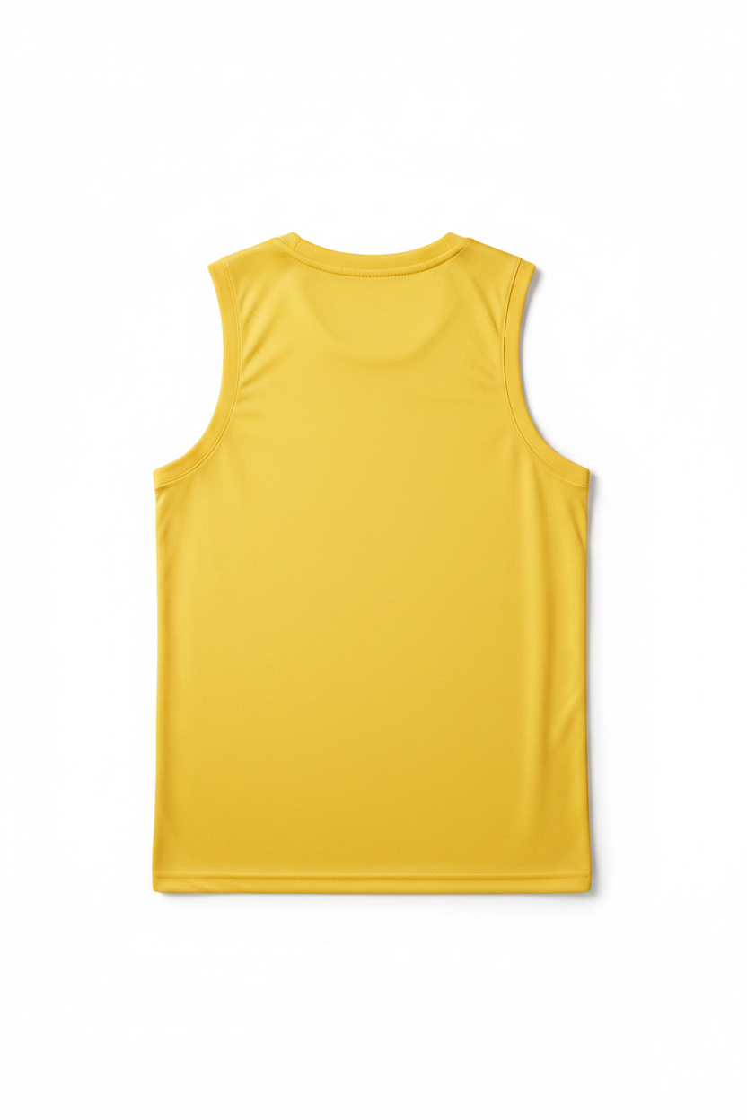 Men's  Dry Tek Sleeveless Muscle Jersey Shirt Tank Gold