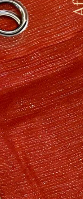 Metallic Sheer Shimmering Lurex Sheer Grommet Window Panel, 54 x 90 ORANGE