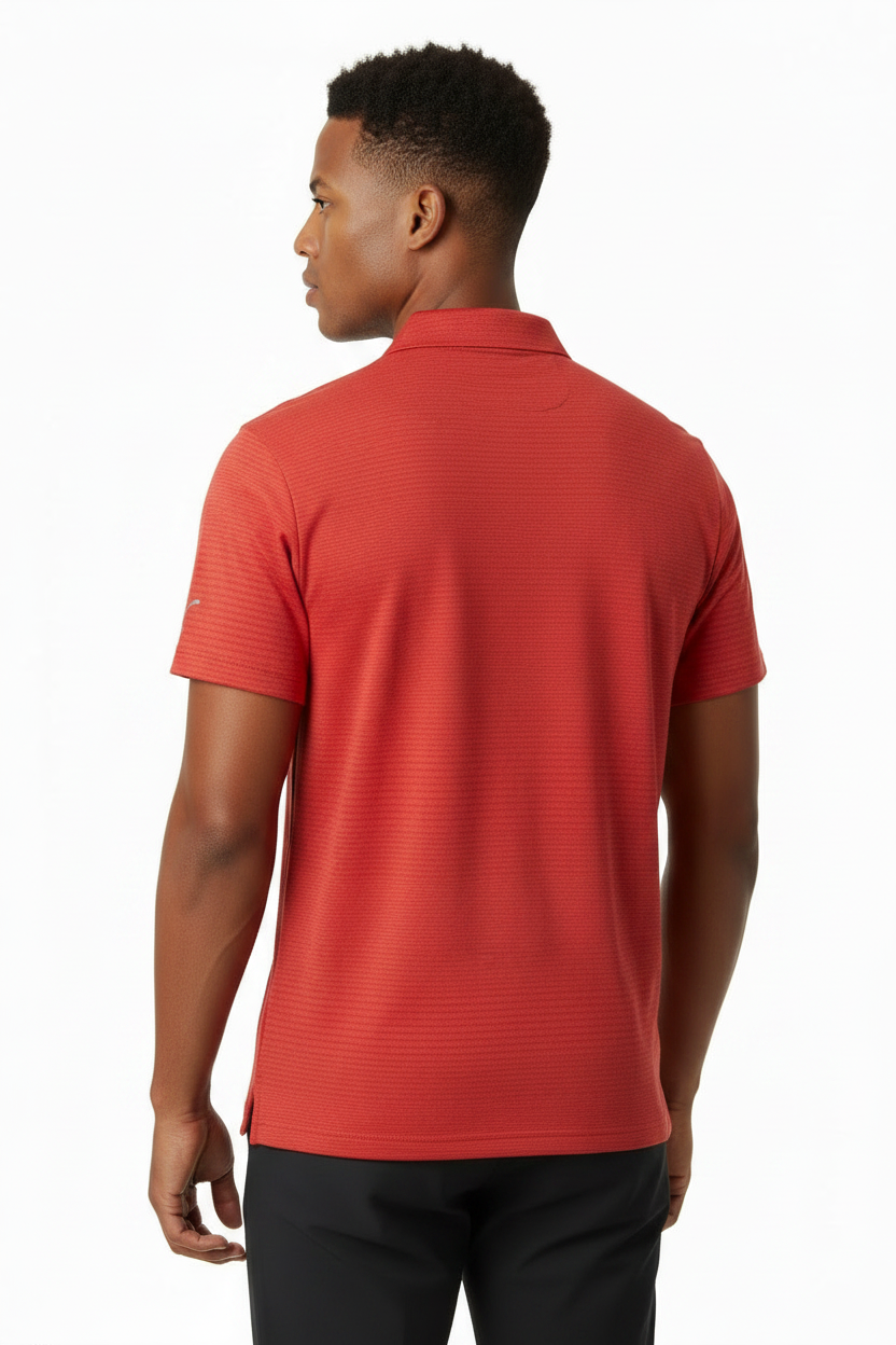 Champion men's Tricot Stripe polo shirt Red S