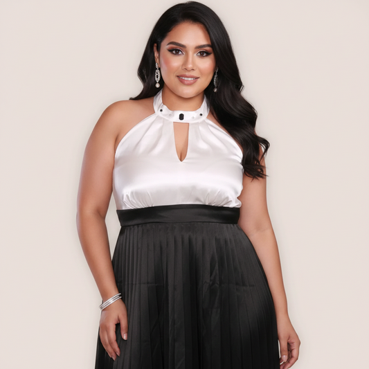 Torrid Babydoll Satin Jeweled trim top Dress Formal Shirt  PLUS SIZE (Copy)
