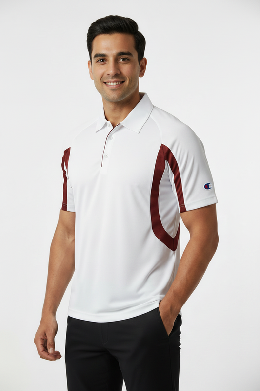 Champion men's Mesh  Insert Color Stripe polo shirt S