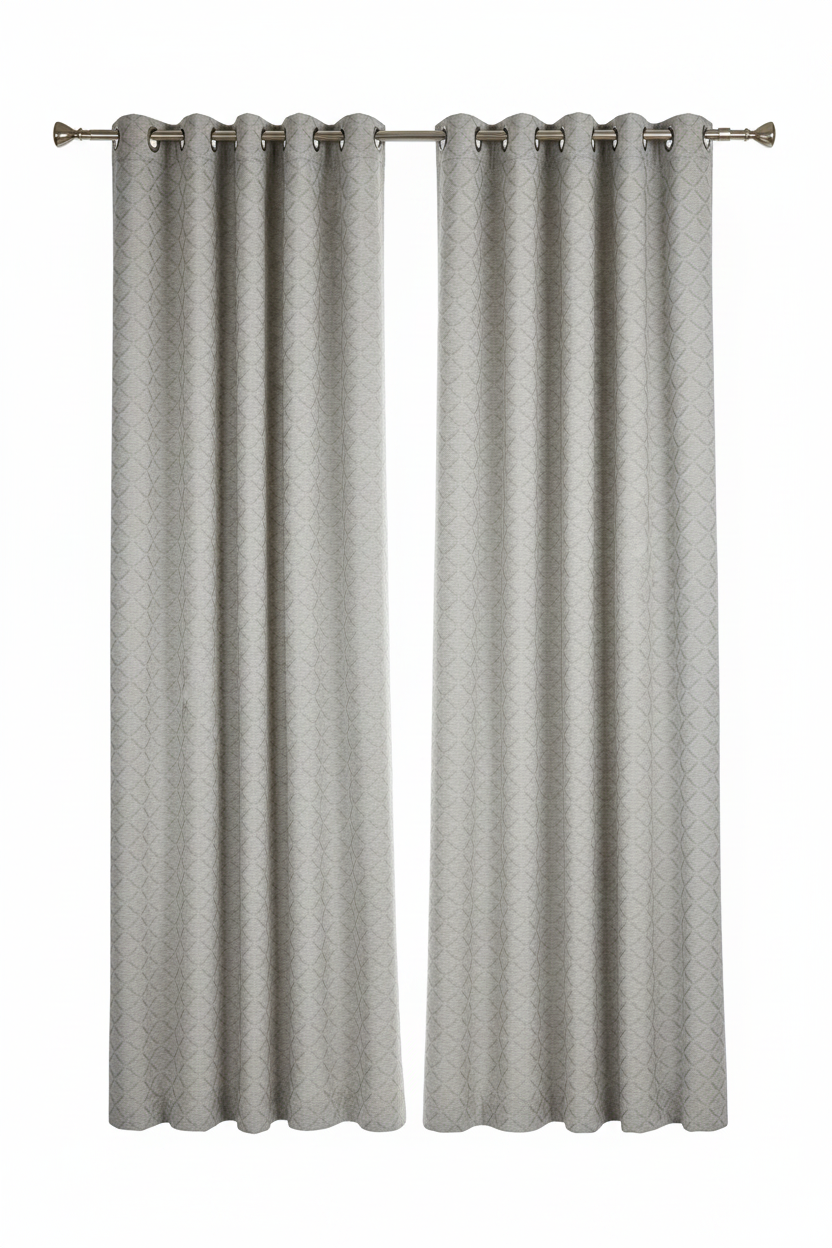 NEW DANIELLE GREY Geometric Shape patterned curtain drapes