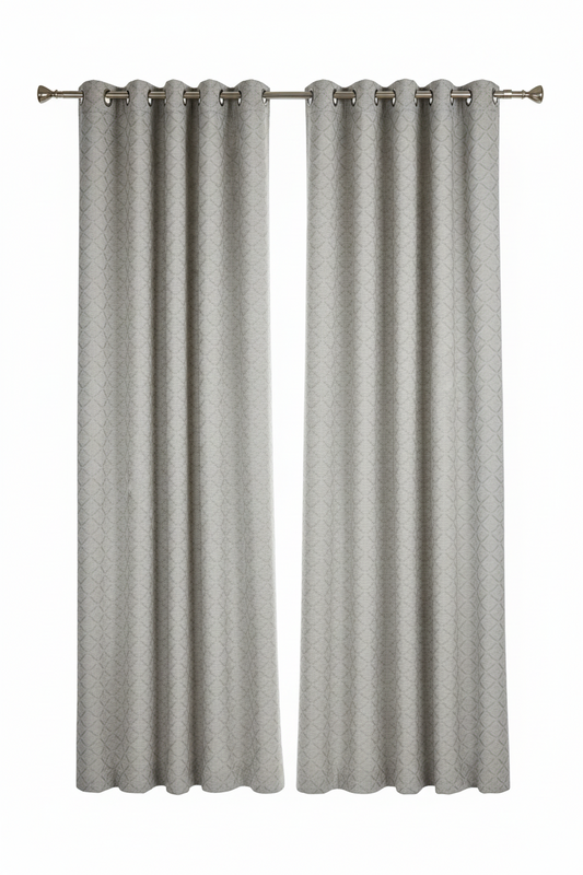 NEW DANIELLE GREY Geometric Shape patterned curtain drapes