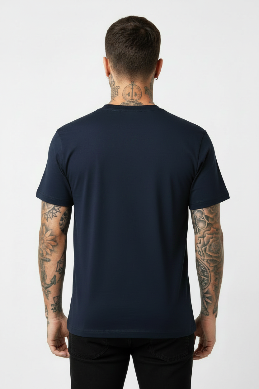Men's 100% cotton Champion Short Sleeve Logo T-Shirt Navy