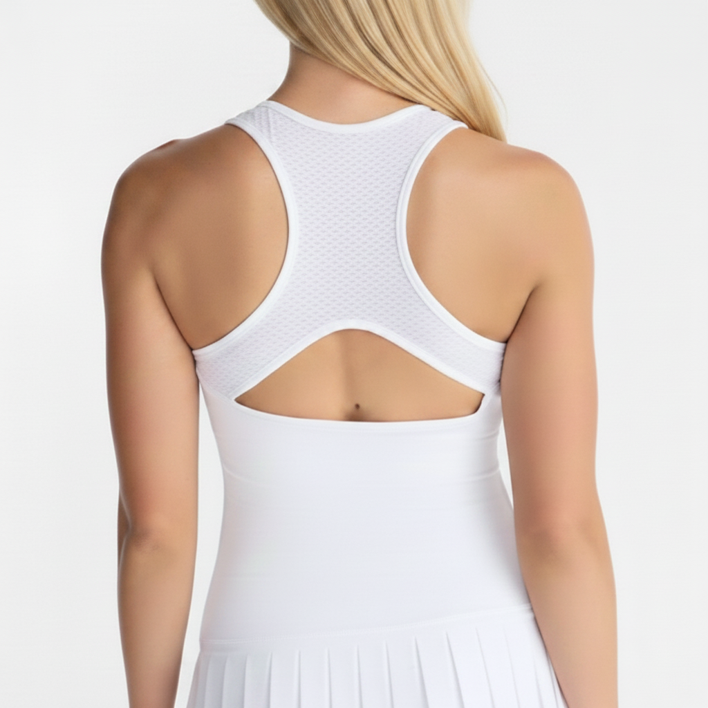 Women's Tennis Mesh Bra Tank Top WHITE PLUS  SIZE White
