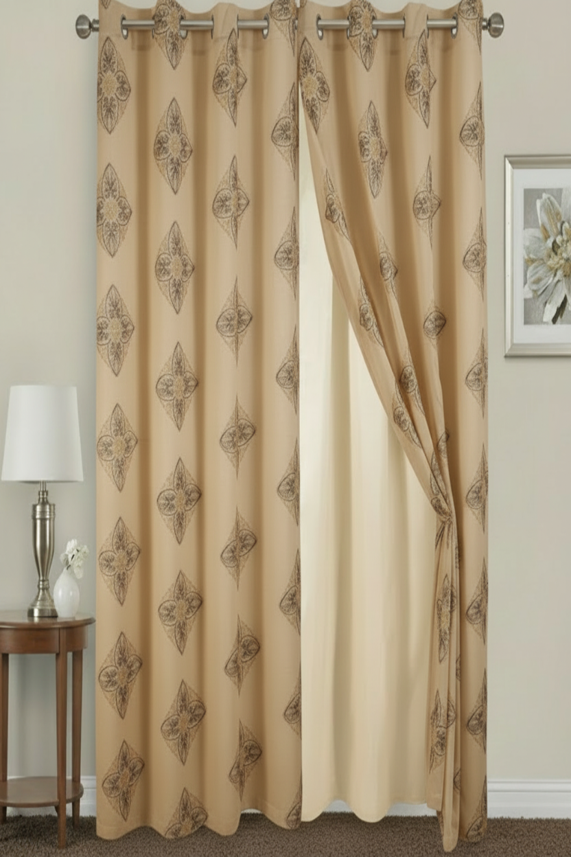 DOREEN Embroidery Grommet Panel with Attached Backing