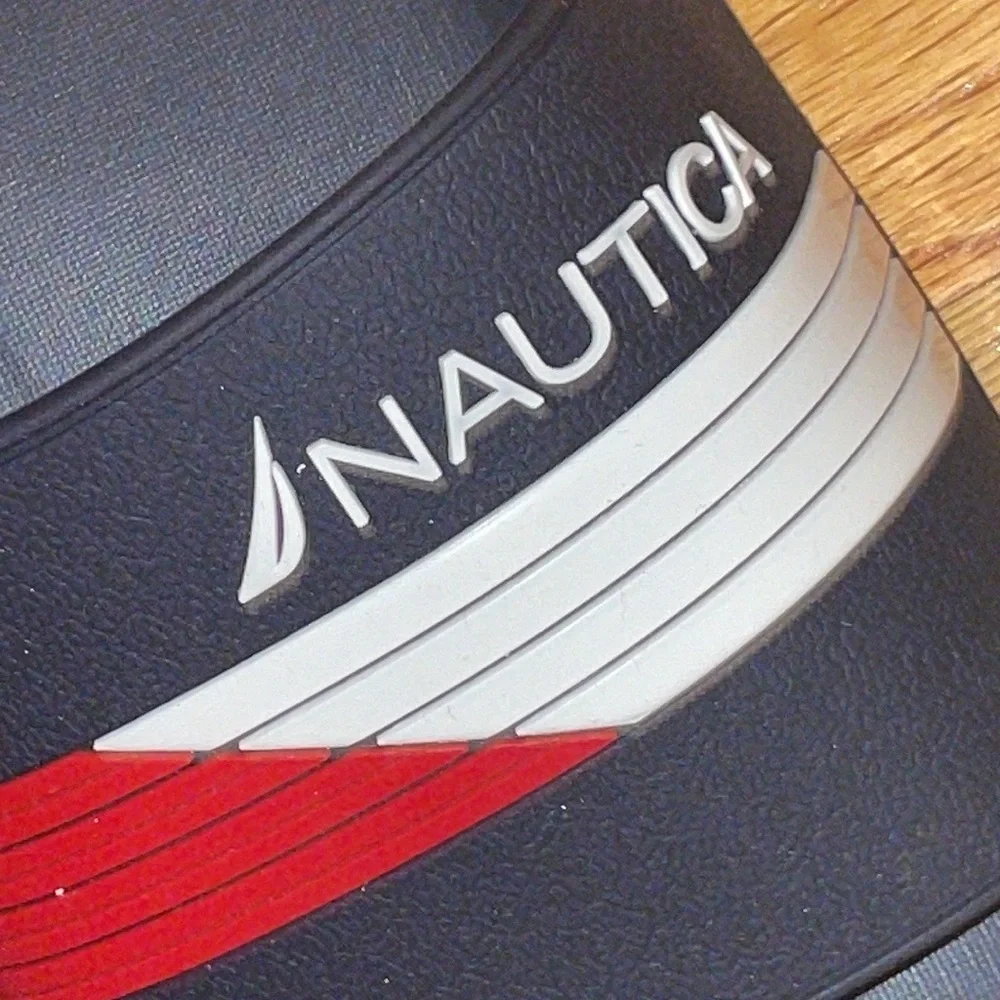 Men's Nautica Blue Two Tone Logo Slide Slippers