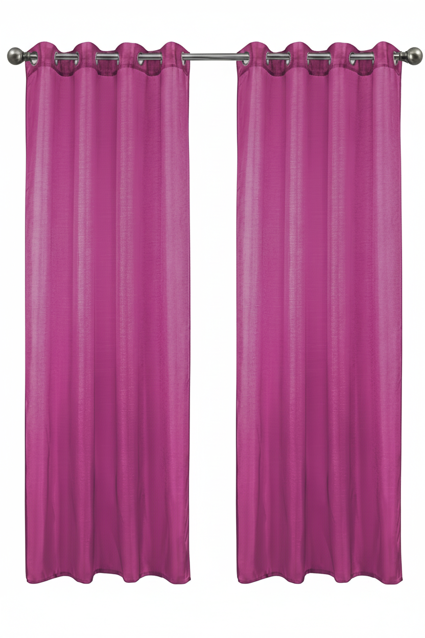 Metallic Sheer Shimmering Lurex Sheer Grommet Window Panel, 54 x 90 PINK