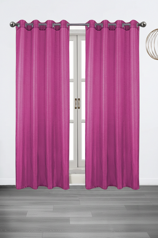 Metallic Sheer Shimmering Lurex Sheer Grommet Window Panel, 54 x 90 PINK
