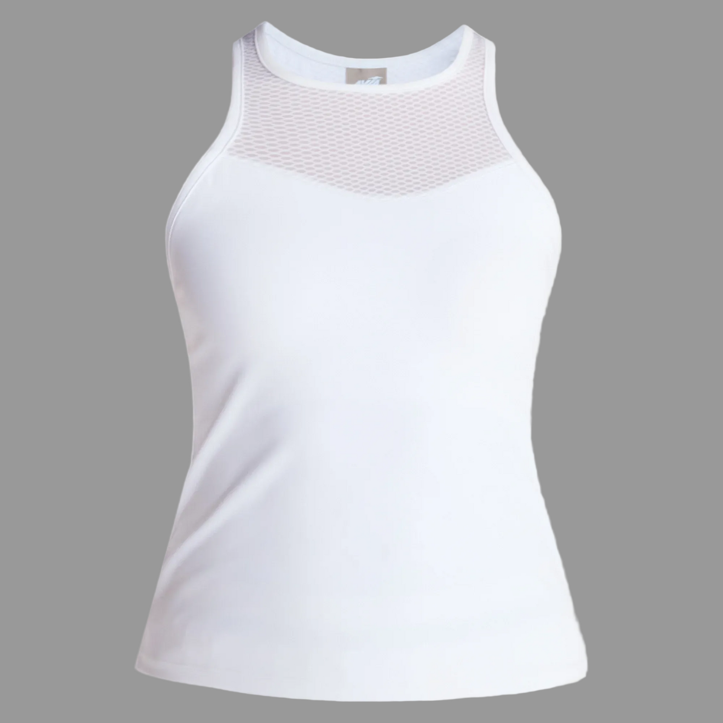 Women's Tennis Mesh Bra Tank Top WHITE PLUS  SIZE White