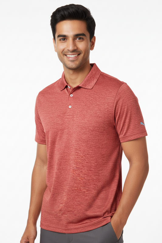 PUMA Men's Short Sleeve Polyester  polo shirt  Red