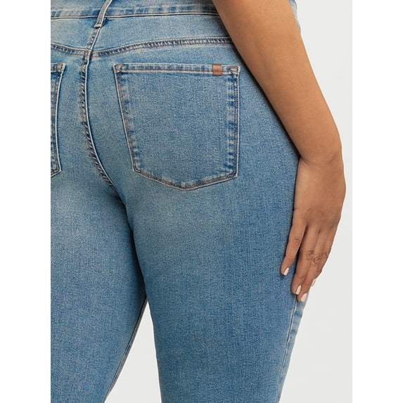 Womens PLUS Jessica Simpson Daisy Fitted Flare Denim Jeans Medium Wash