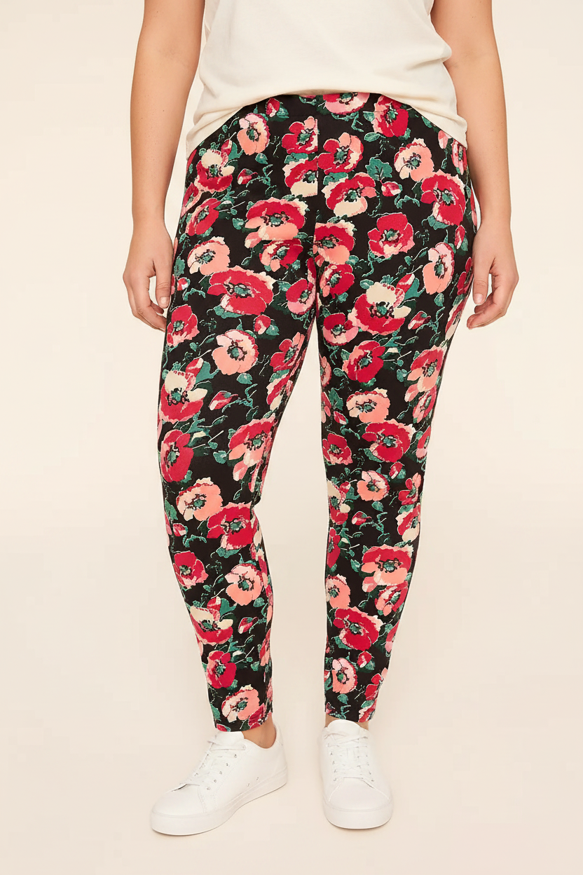 PLUS Size Women's Printed layering leggings  Floral