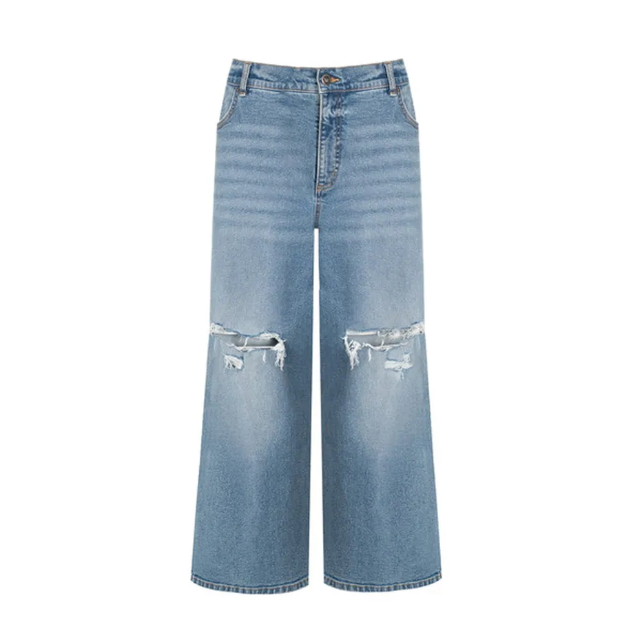 Womens PLUS Jessica Simpson Distressed  Cropped Capri Jeans