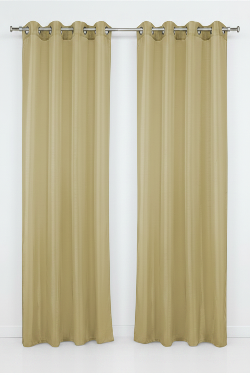 Metallic Sheer Shimmering Lurex Sheer Grommet Window Panel, 54 x 90 GOLD