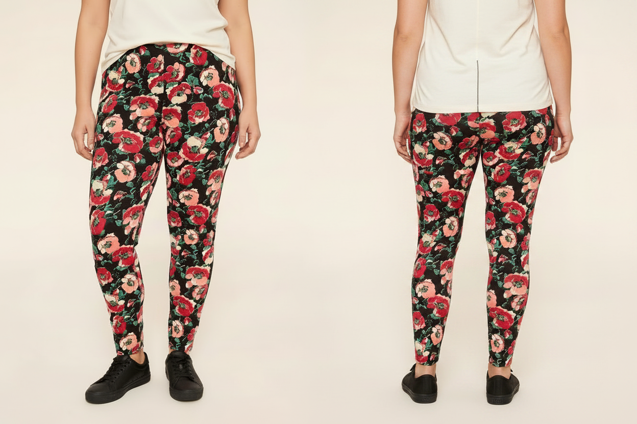 PLUS Size Women's Printed layering leggings  Floral