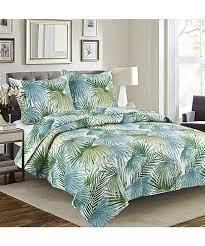 Luxury 6 piece Print Sheet Set Soft 1800 Palm  Tree Print Leaf KING