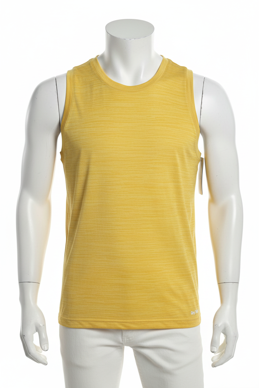 Men's  Dry Tek Sleeveless Muscle Jersey Shirt Tank Gold