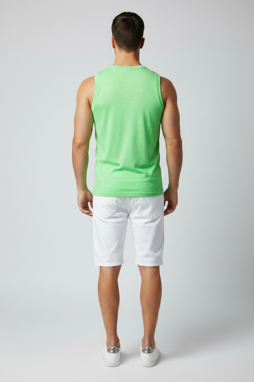Men's  Dry Tek Sleeveless Muscle Jersey Shirt Tank Green