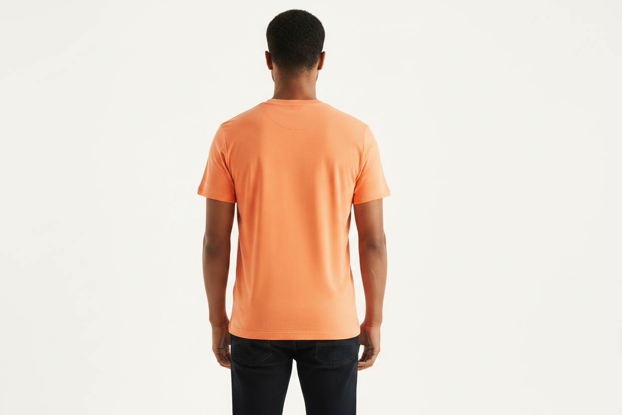 Men's Fish More Graphic T-Shirt Tee cotton Jersey Orange