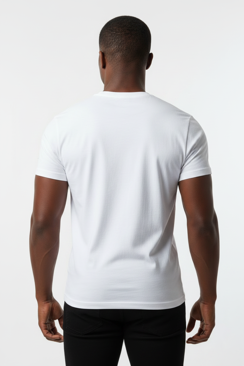 Men's 100% cotton Champion Short Sleeve Logo T-Shirt White
