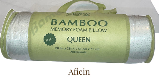 Bamboo Memory Foam Pillow for Snoring, pain, stress  pillows 20x36 QUEEN