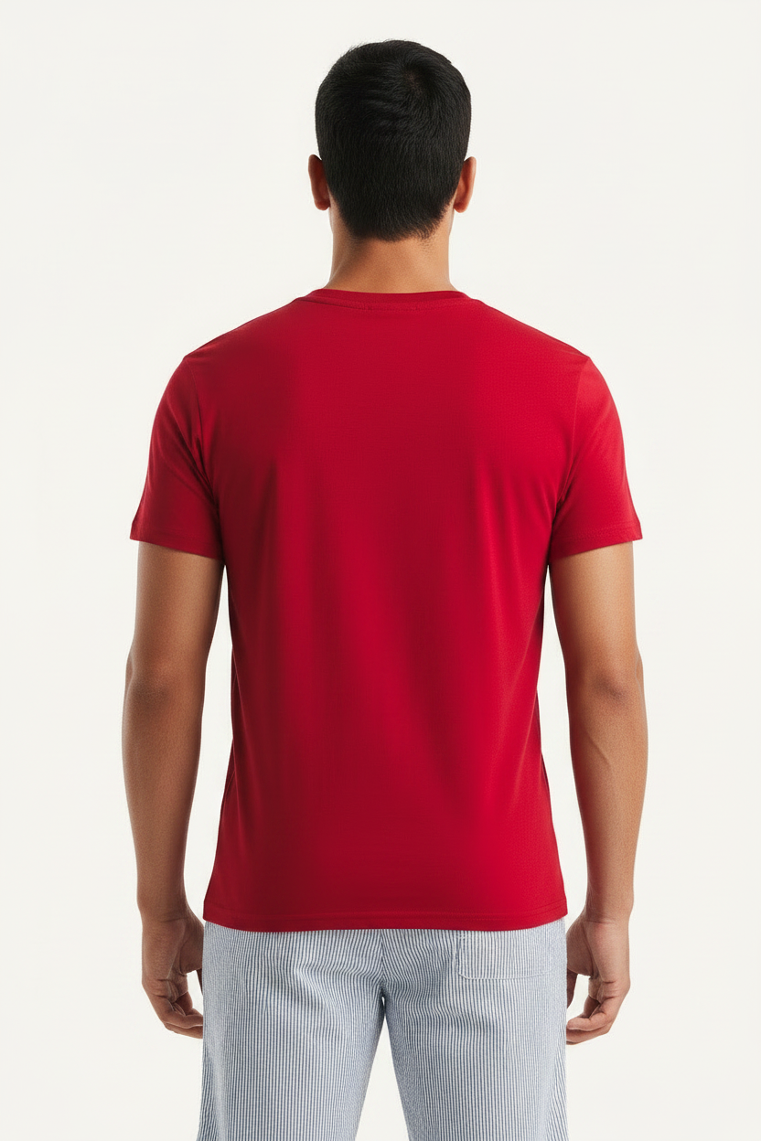 Men's Costal Division Graphic T-Shirt Tee cotton Jersey Red