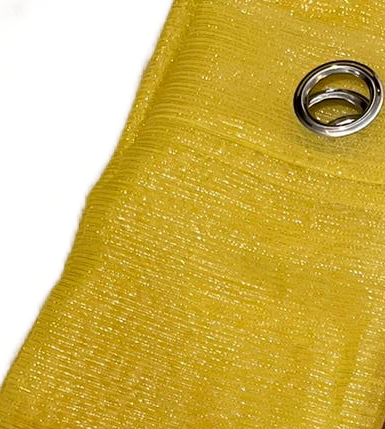 Metallic Sheer Shimmering Lurex Sheer Grommet Window Panel, 54 x 90 Yellow