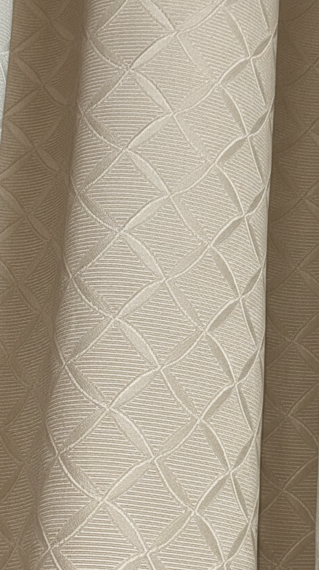 NEW DANIELLE BEIGE Geometric Shape patterned curtain drapes