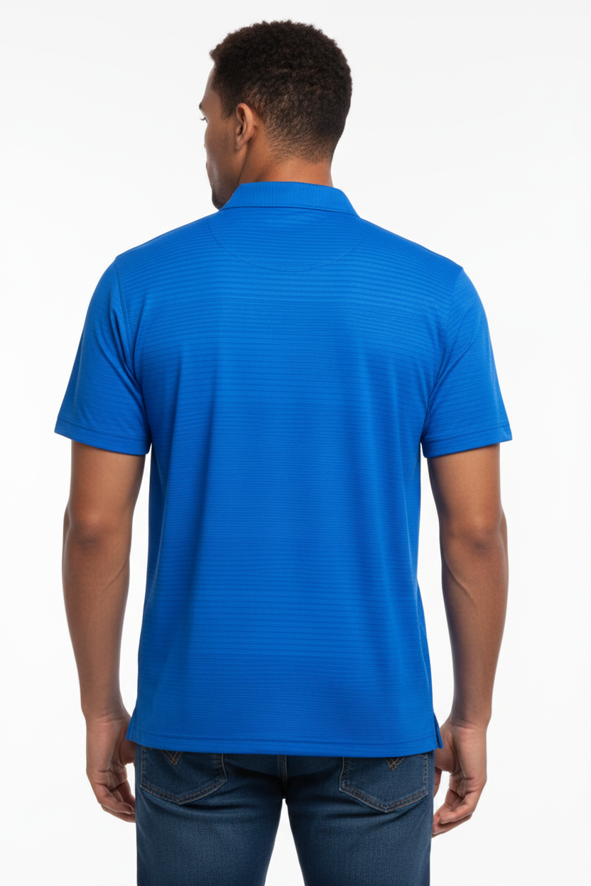 Champion men's Tricot Stripe polo shirt Blue S