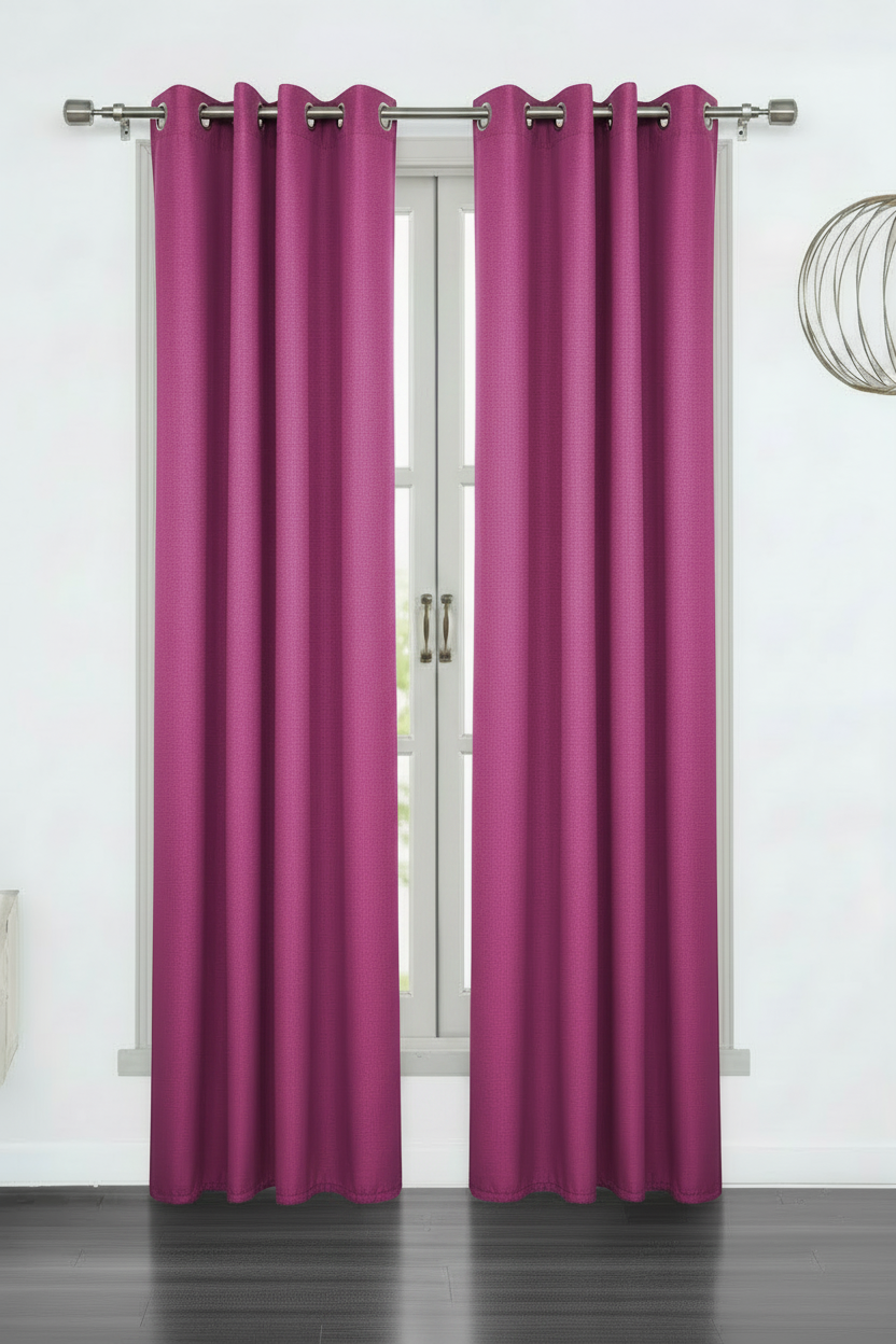 Metallic Sheer Shimmering Lurex Sheer Grommet Window Panel, 54 x 90 PINK
