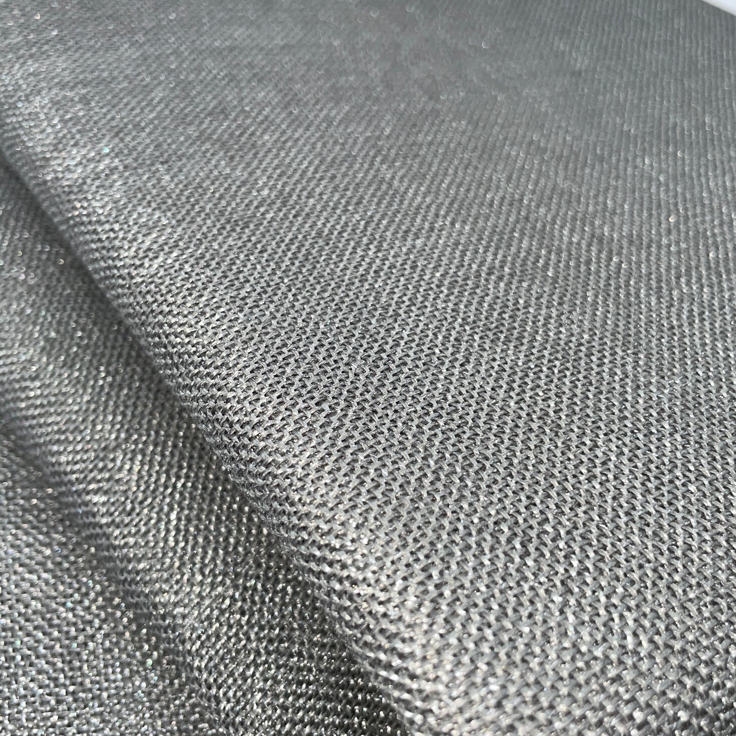 LUNA SHIMMER  SILVER Delicate lurex weave Curtain w Silver 50 X  64