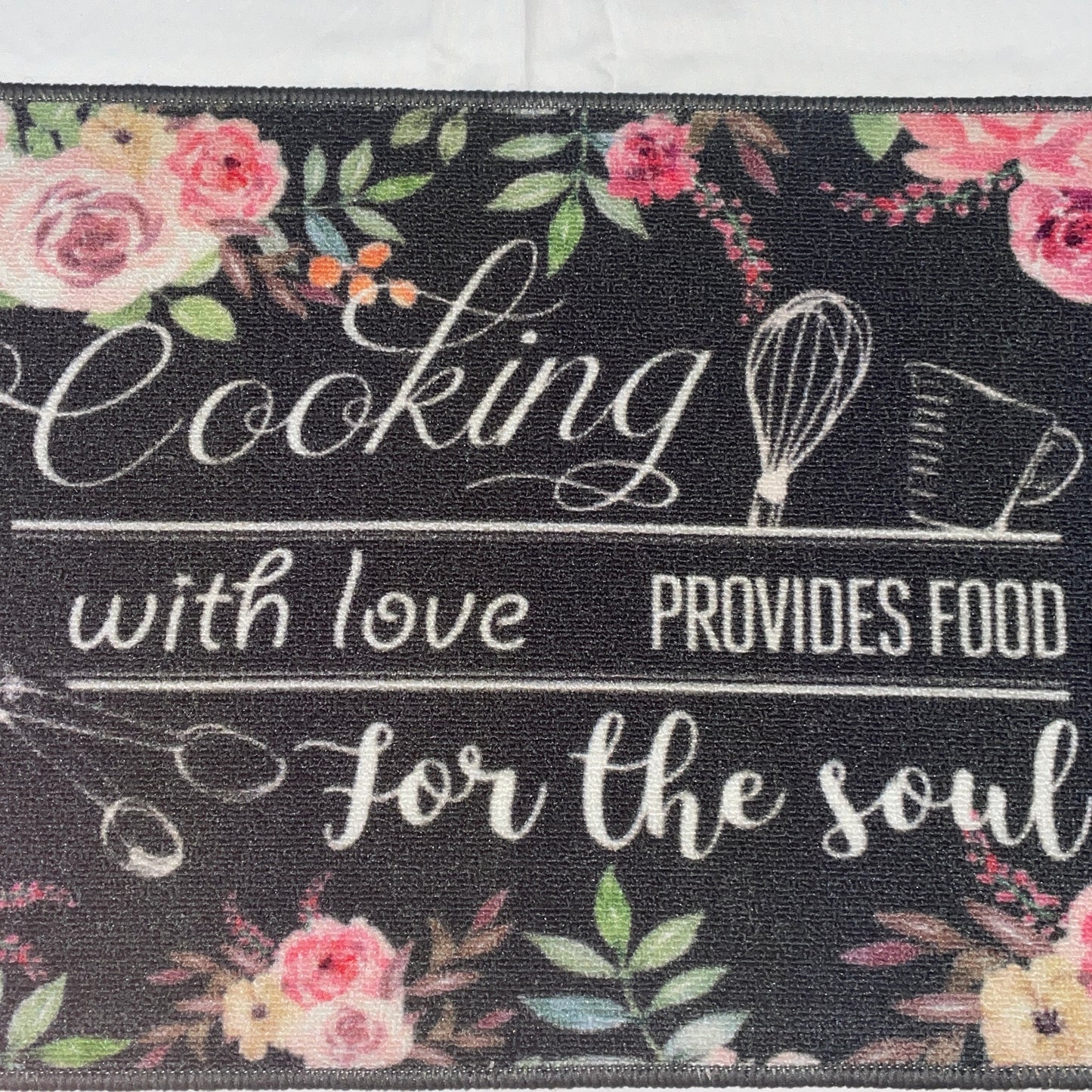 Kitchen Rug Mat luxurious 20 x 30 Cooking Love Floral