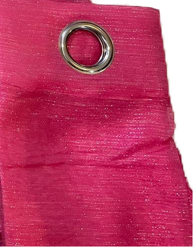 Metallic Sheer Shimmering Lurex Sheer Grommet Window Panel, 54 x 90 PINK