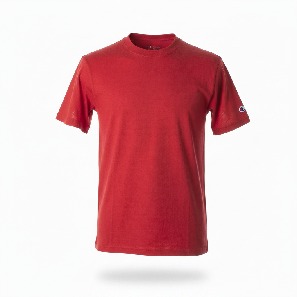 Men's 100% cotton Champion Short Sleeve Logo T-Shirt Red