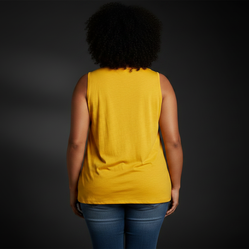 Women's Sleeveless Twist Hem Front  Tank Top  PLUS SIZE