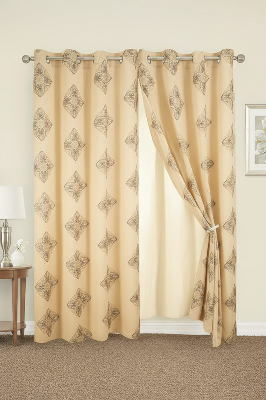 DOREEN Embroidery Grommet Panel with Attached Backing