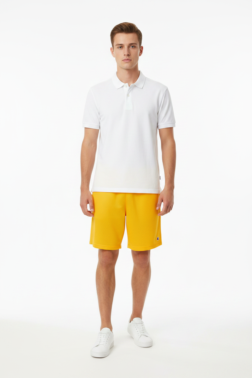 Men's Champion® 10-Inch Powerblend Fleece Shorts Golden Yellow