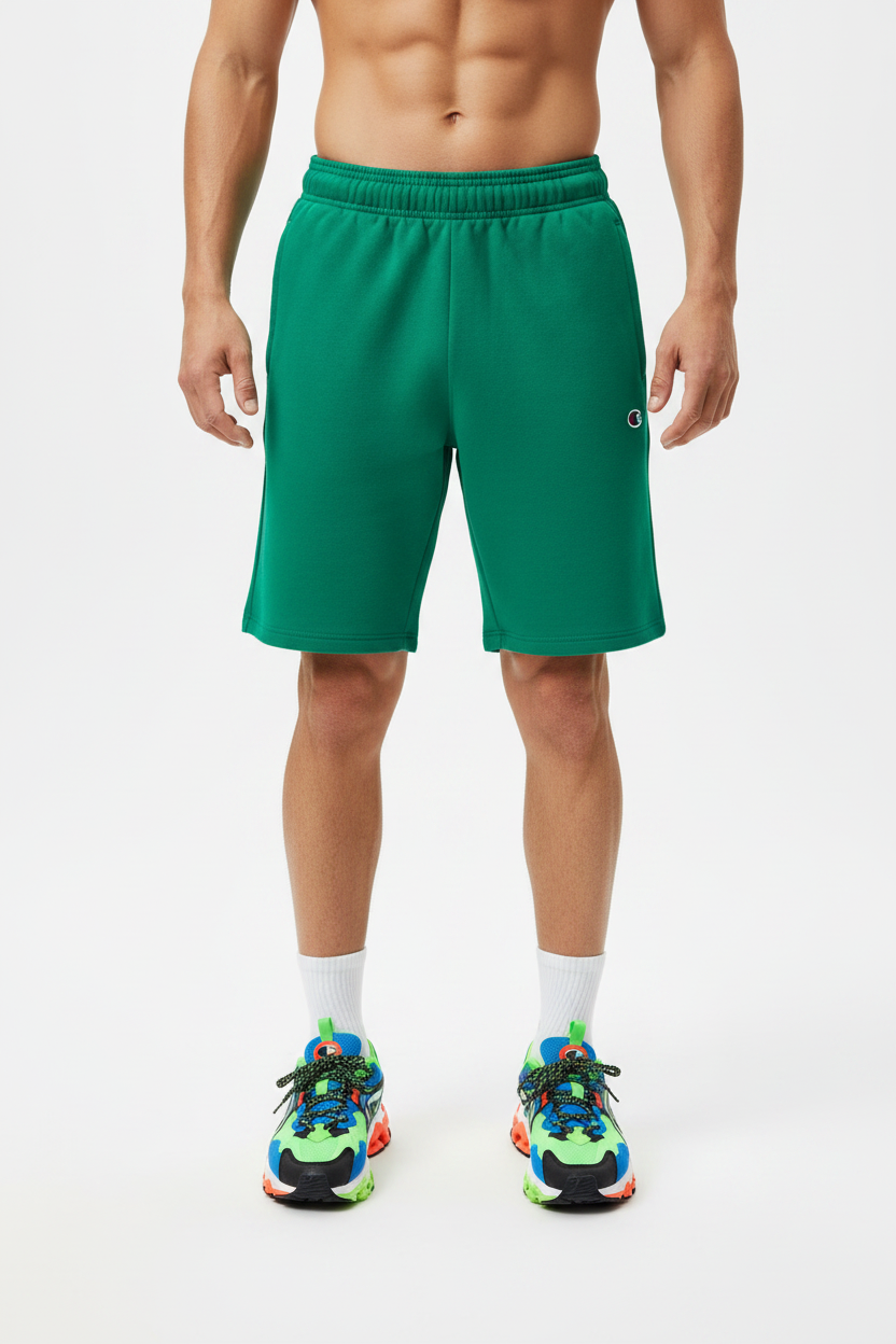 Men's Champion® 10-Inch Powerblend Fleece Shorts Green
