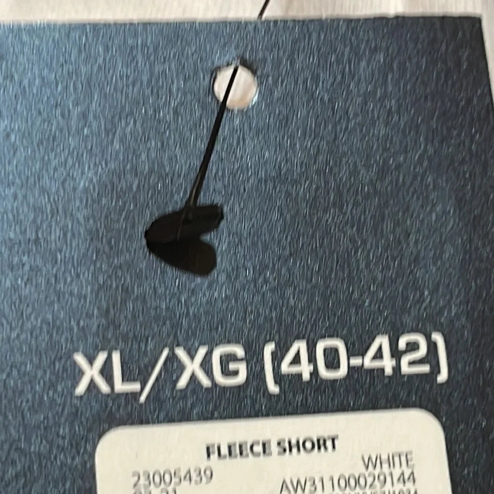 NEW Men's White Fleece Shorts Big Tall Men