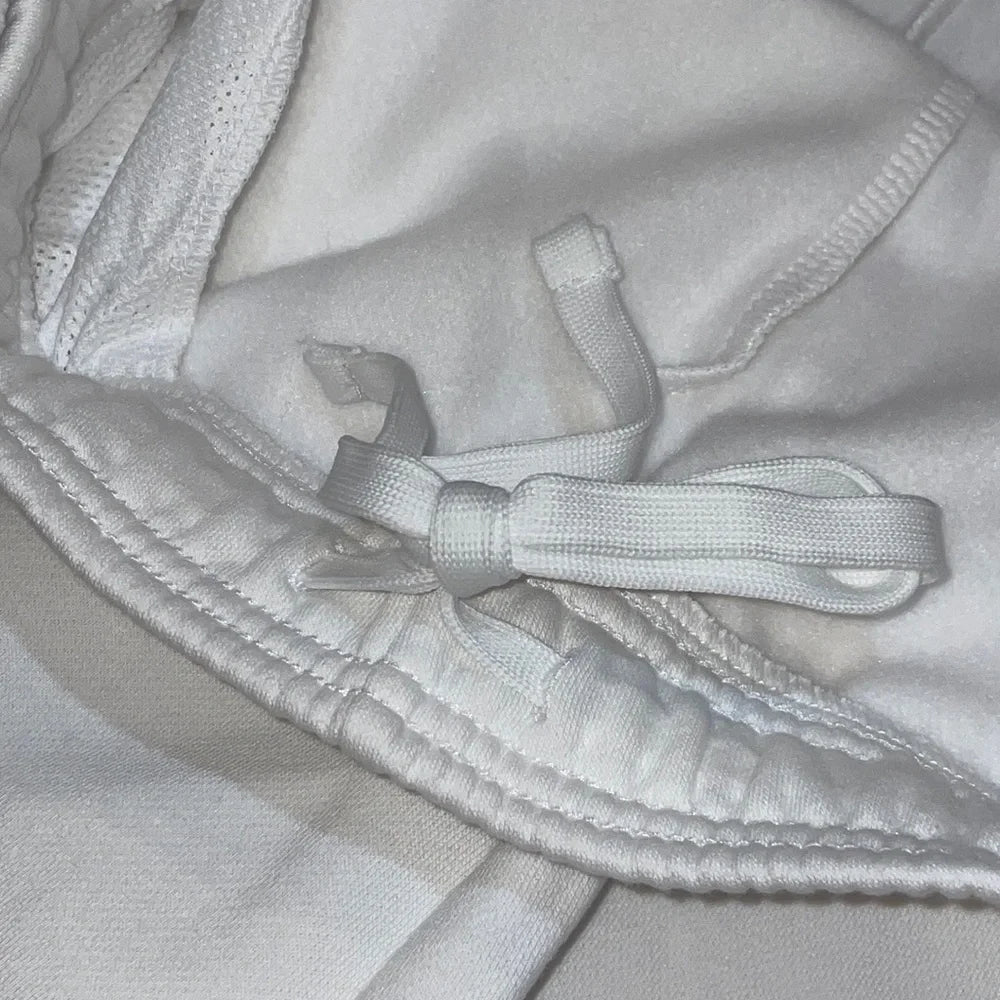 NEW Men's White Fleece Shorts Big Tall Men