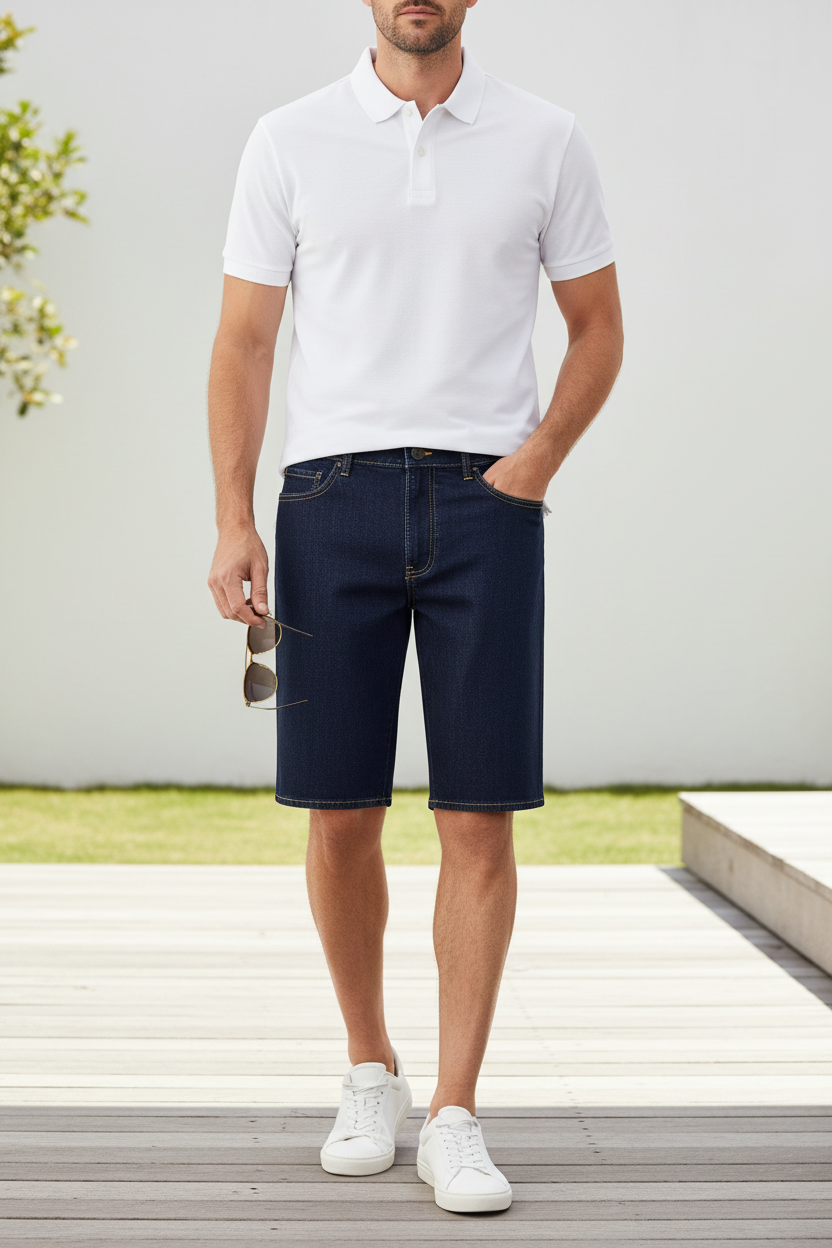 Men's Regular-Fit Denim Shorts Dark Rinse 31